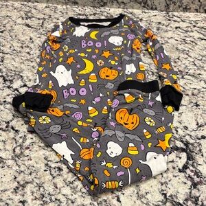 Little Sleepies Halloween Pajama Set - Black and Orange